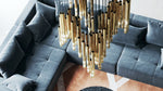 Symphony Orchestra Chandelier – Gold Nano-Coated Crystal Glass Pendant Light