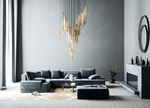 Symphony Orchestra Chandelier – Gold Nano-Coated Crystal Glass Pendant Light