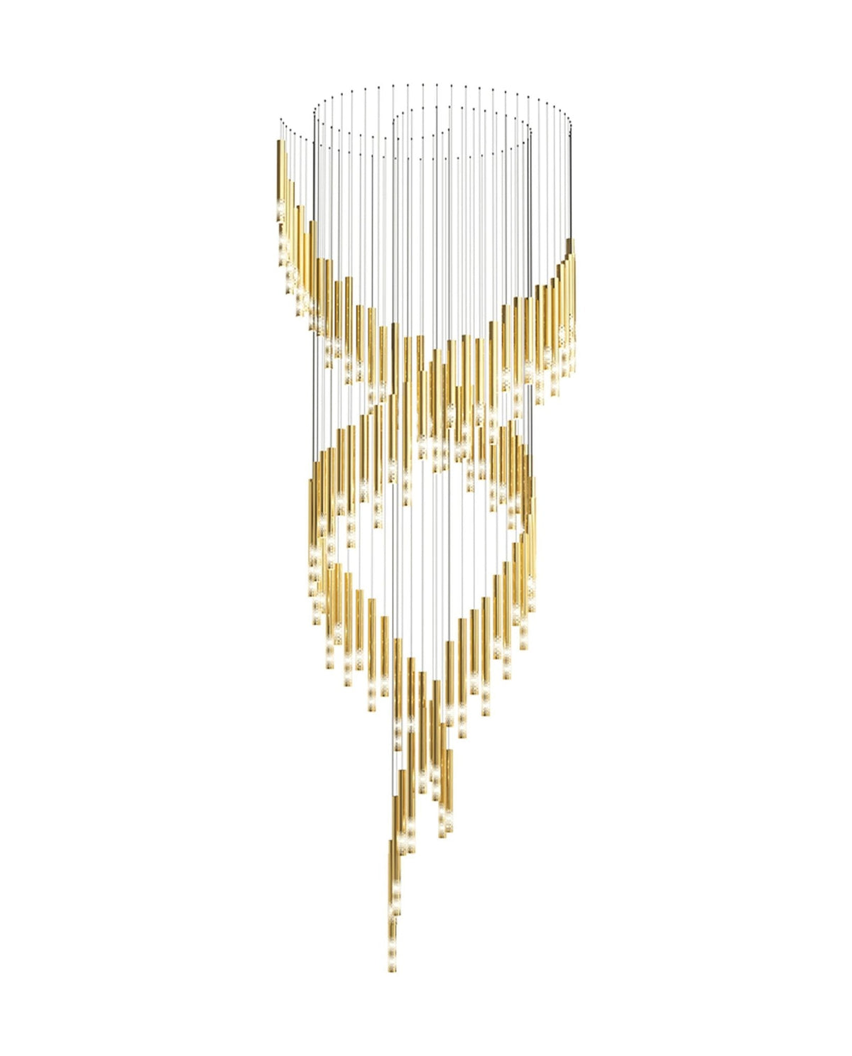 Symphony Orchestra Chandelier – Gold Nano-Coated Crystal Glass Pendant Light