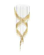Symphony Orchestra Chandelier – Gold Nano-Coated Crystal Glass Pendant Light