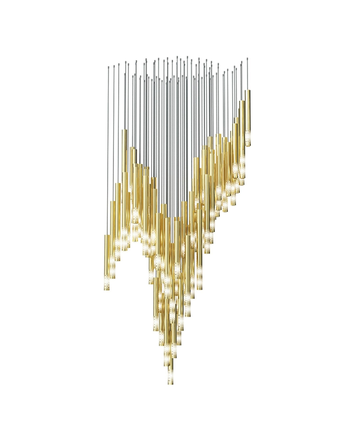 Symphony Orchestra Chandelier – Gold Nano-Coated Crystal Glass Pendant Light
