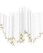 Symphony Orchestra Chandelier – Gold Nano-Coated Crystal Glass Pendant Light