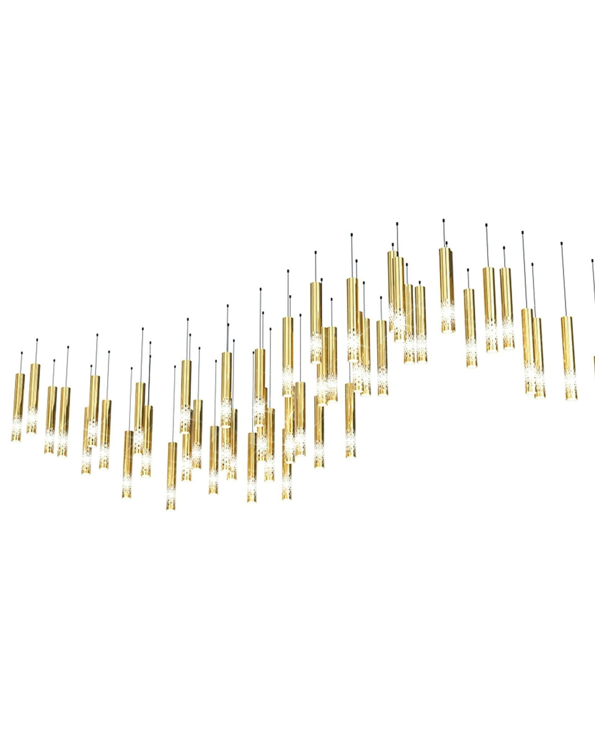 Symphony Orchestra Chandelier – Gold Nano-Coated Crystal Glass Pendant Light