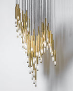 Symphony Orchestra Chandelier – Gold Nano-Coated Crystal Glass Pendant Light