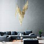 Symphony Orchestra Chandelier – Gold Nano-Coated Crystal Glass Pendant Light