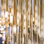 Symphony Orchestra Chandelier – Gold Nano-Coated Crystal Glass Pendant Light