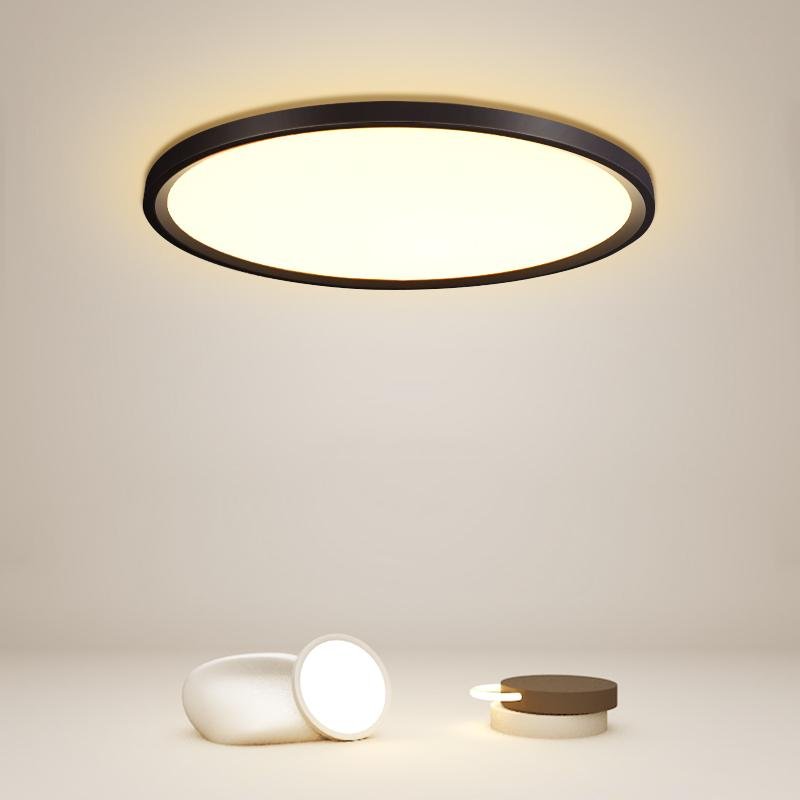 Aurelia Round LED Flush Mount Ceiling Light in Matte Black