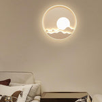Lunar Halo LED Wall Sconce in Aluminum and Acrylic