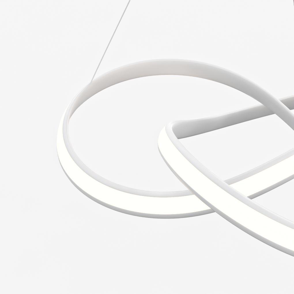 Ribbon LED Chandelier with Remote Dimmable Light