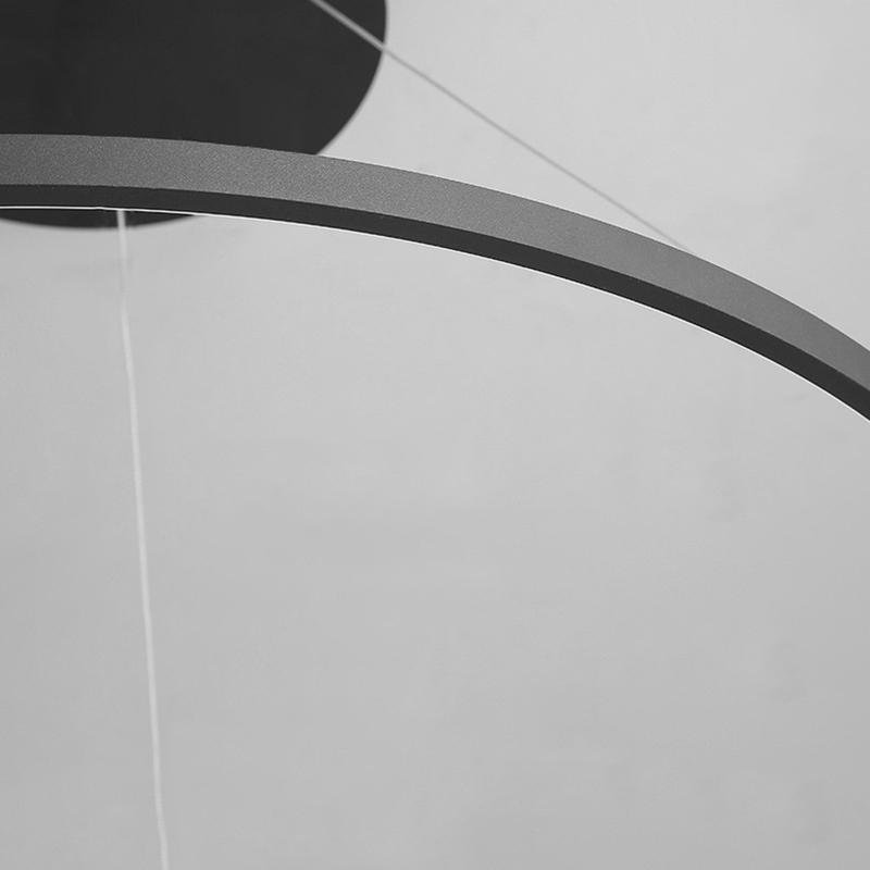 Modern Linear LED Chandelier with Adjustable Suspension for Dining and Living Spaces