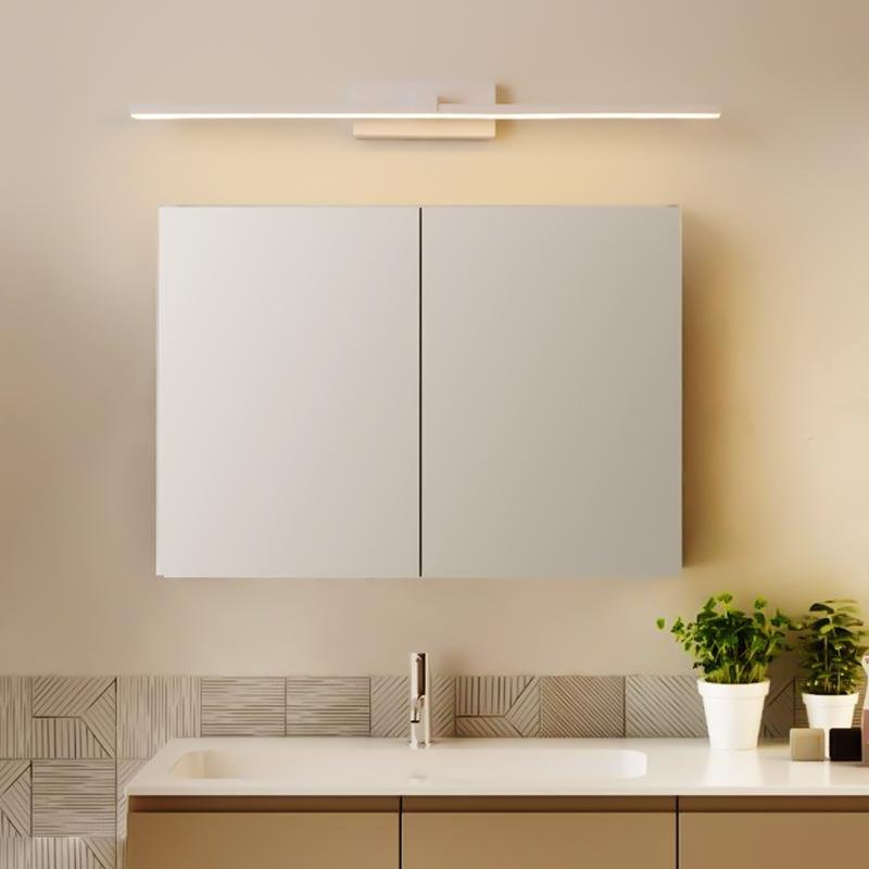 Modern LED Bathroom Vanity Light – Minimalist Linear Wall Sconce in White