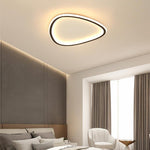 Abstract Black Flush Mount Ceiling Light with Dimmable LED