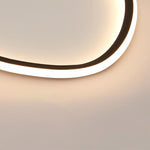 Abstract Black Flush Mount Ceiling Light with Dimmable LED
