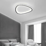 Abstract Black Flush Mount Ceiling Light with Dimmable LED