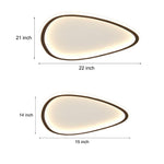 Abstract Black Flush Mount Ceiling Light with Dimmable LED