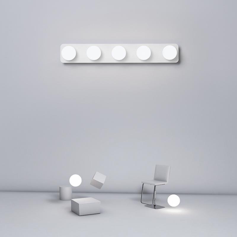 Aurelia Five-Light Adjustable LED Wall Sconce in Matte White