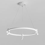 Linear LED Chandelier with Adjustable Spotlights for Modern Interiors
