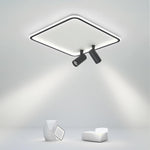 Industrial Flush Mount Ceiling Light with Dual Spotlights