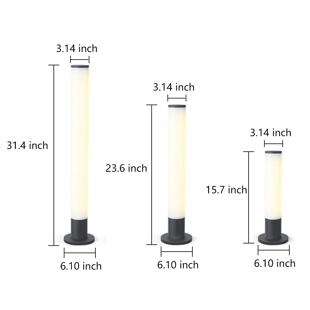 Cylindrical LED Bollard Light for Pathways and Gardens