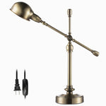 Mid-Century Modern Dome Desk Lamp with Adjustable Arm in Copper Finish