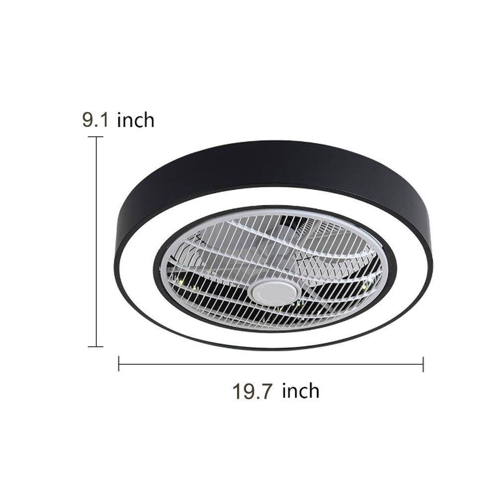 Lumina Round LED Ceiling Fan with Bladeless Design and Remote