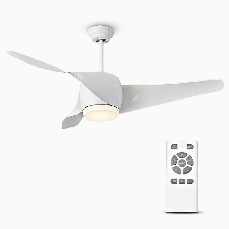 Aria 52-Inch LED Ceiling Fan with Remote Control in Wood, White, or Black