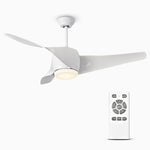 Aria 52-Inch LED Ceiling Fan with Remote Control in Wood, White, or Black