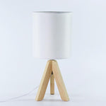 15 Inch Wood Modern Tripod Table Lamp