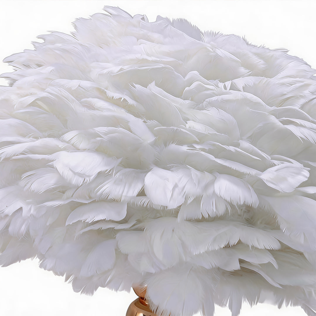 Aurelia Feather Table Lamp – Nordic Minimalist Bedside Lighting with Soft Warm Glow