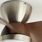 Talaya Ceiling Fan with LED Light in Walnut and Brushed Metal