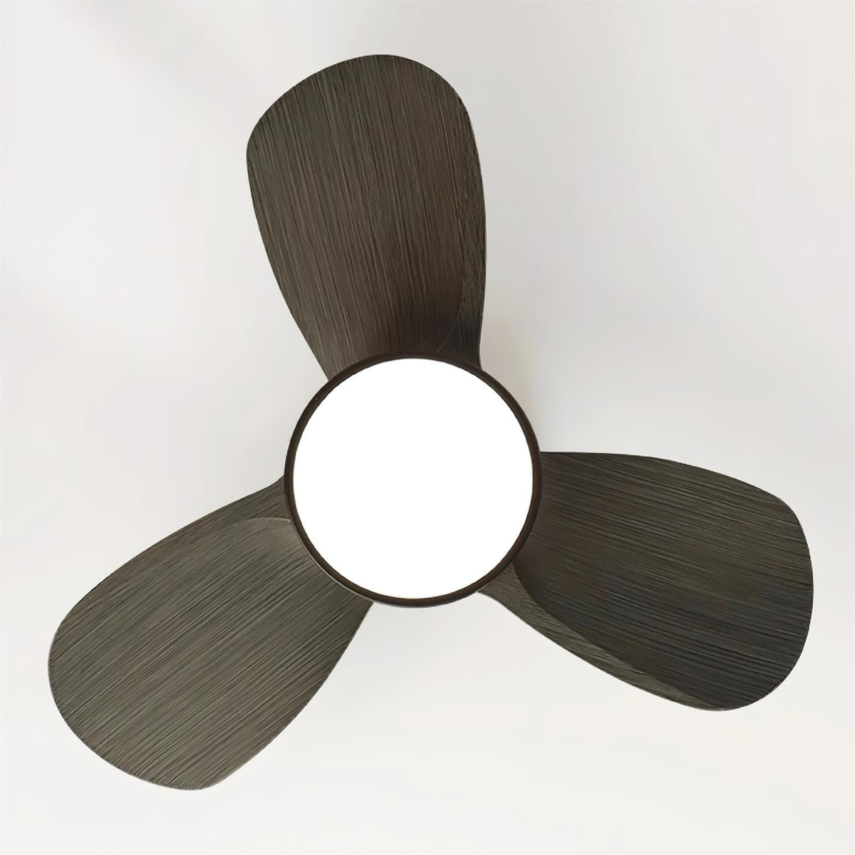 Talaya Ceiling Fan with LED Light in Walnut and Brushed Metal