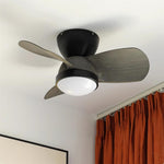 Talaya Ceiling Fan with LED Light in Walnut and Brushed Metal