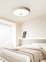 Talverra Travertine Flush Mount Ceiling Light, Modern Stone LED Lamp