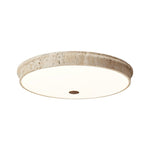 Talverra Travertine Flush Mount Ceiling Light, Modern Stone LED Lamp