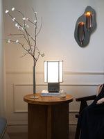 Tanu Stitch Table Lamp – Artisan Fabric Shade with Brushed Metal Base