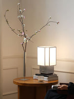 Tanu Stitch Table Lamp – Artisan Fabric Shade with Brushed Metal Base