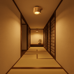 Tarn Hollow Natural Wood LED Ceiling Light – Flush Mount for Modern Interiors