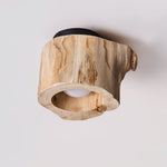 Tarn Hollow Natural Wood LED Ceiling Light – Flush Mount for Modern Interiors