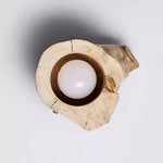 Tarn Hollow Natural Wood LED Ceiling Light – Flush Mount for Modern Interiors