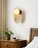 Tavian Arch Travertine Wall Sconce in Yellow Travertine