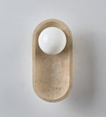 Tavian Arch Travertine Wall Sconce in Yellow Travertine
