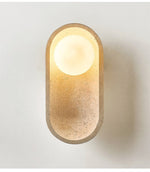 Tavian Arch Travertine Wall Sconce in Yellow Travertine