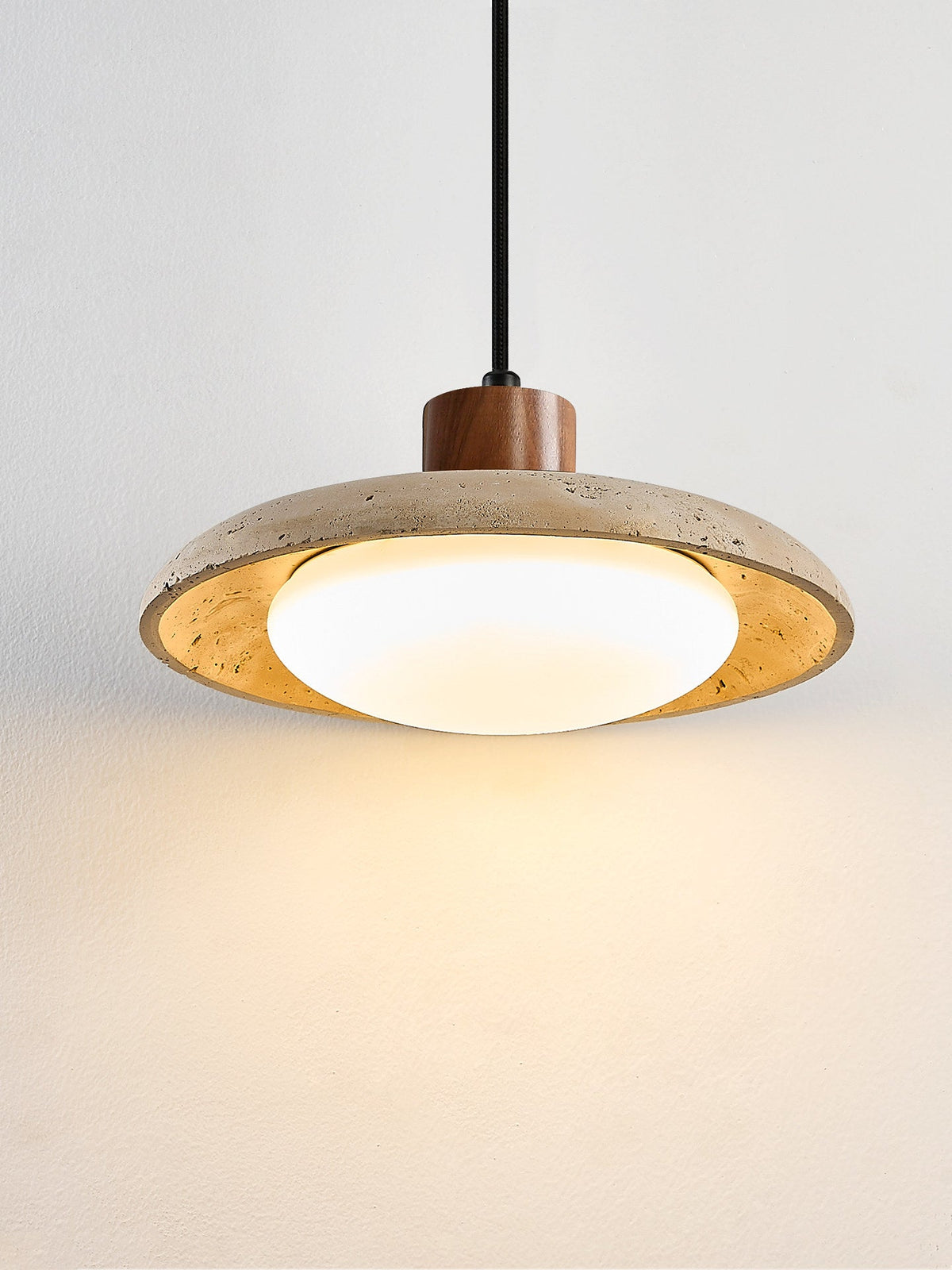 Tavola Travertine Pendant Light – Natural Stone LED Pendant for Dining & Kitchen