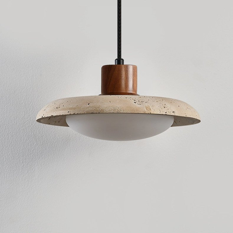 Tavola Travertine Pendant Light – Natural Stone LED Pendant for Dining & Kitchen