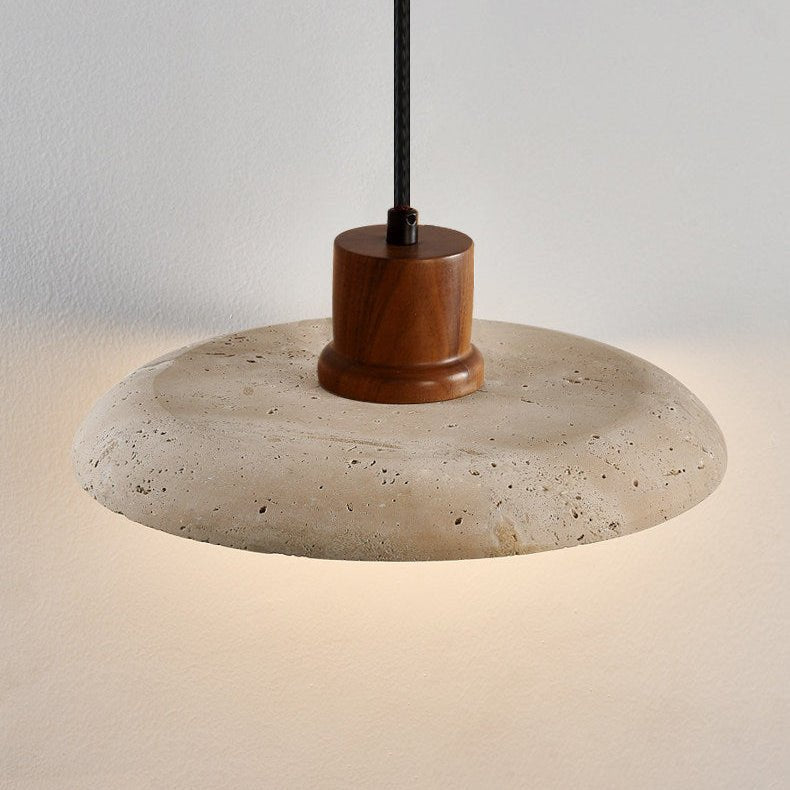 Tavola Travertine Pendant Light – Natural Stone LED Pendant for Dining & Kitchen