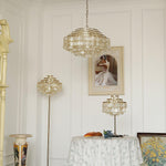 Teardrop Shell Chandelier in Gold Finish with Natural Shell Shades