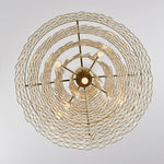 Teardrop Shell Chandelier in Gold Finish with Natural Shell Shades