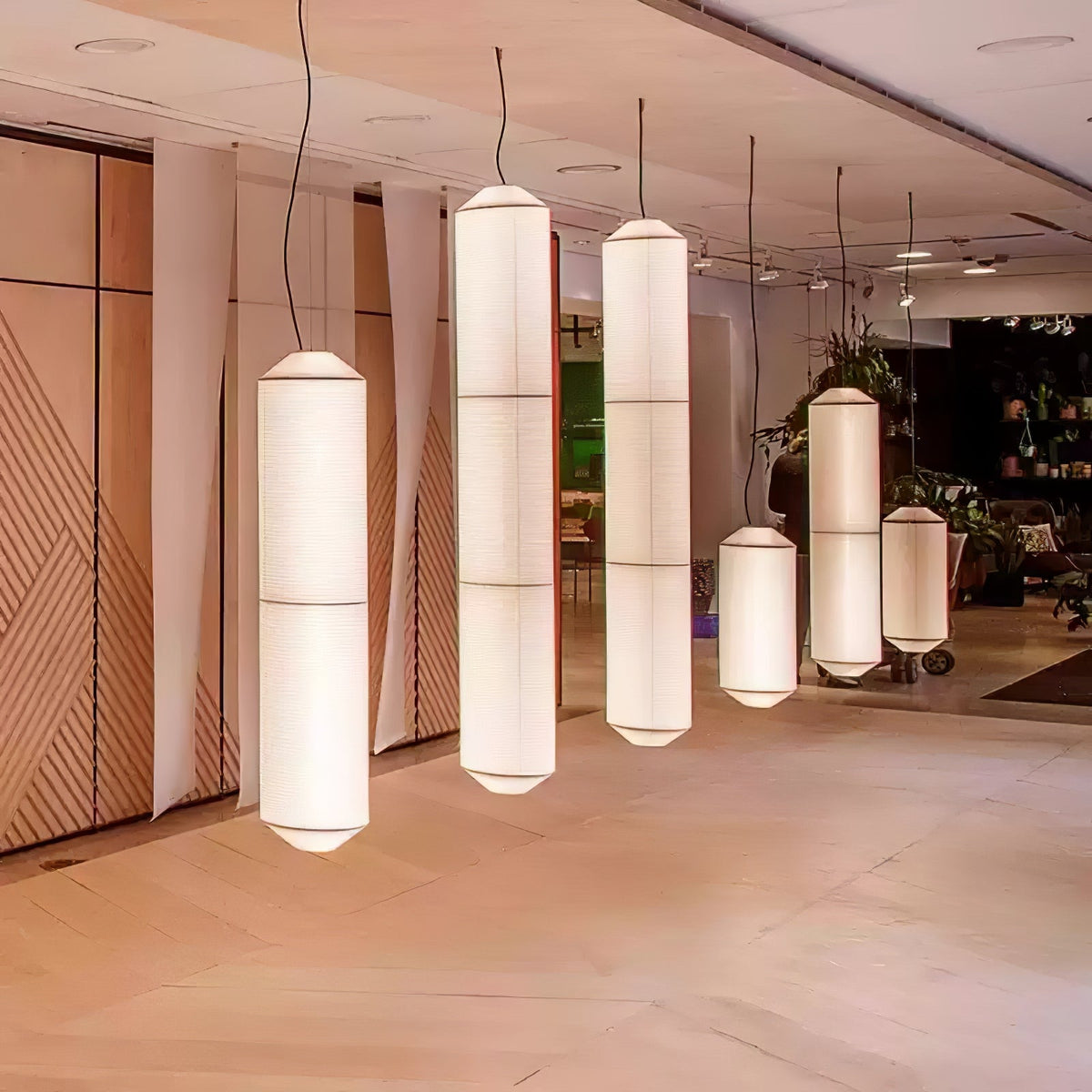 Tekio Designer Pendant Light with Silk Shade for Modern Interiors