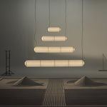 Tekio Designer Pendant Light with Silk Shade for Modern Interiors