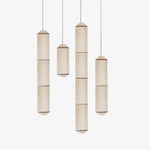 Tekio Designer Pendant Light with Silk Shade for Modern Interiors